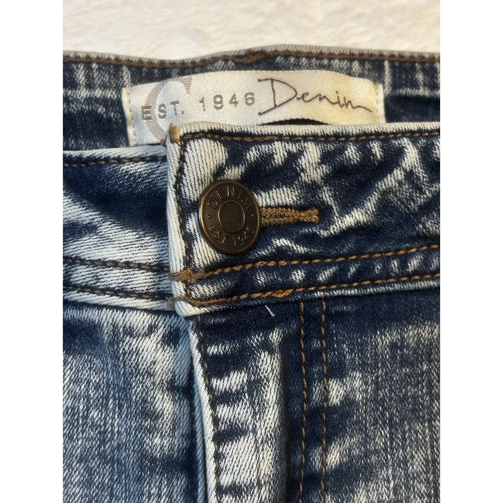 EST 1946 Denim Jeans Womens Size 12 Stonewash‎ Hi Rise Casual Distressed
